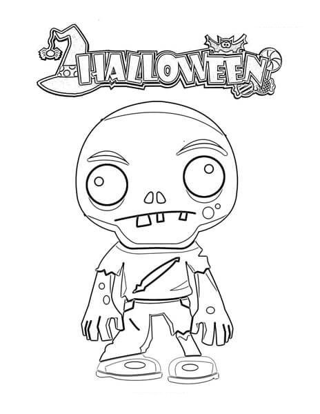 zombie coloring pages for little kids