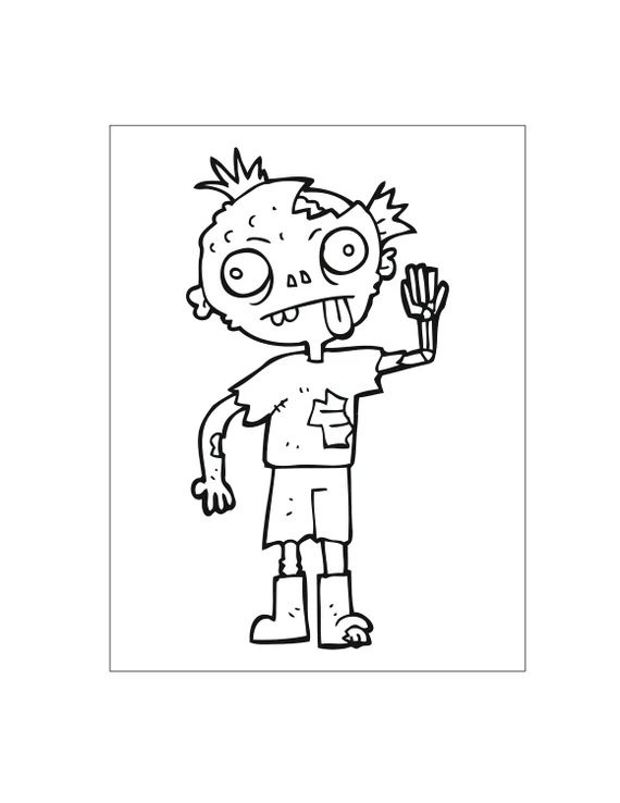 zombie coloring pages for toddlers