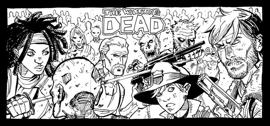 zombie coloring pages from the walking dead