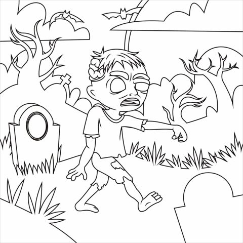 zombie coloring pages halloween printable