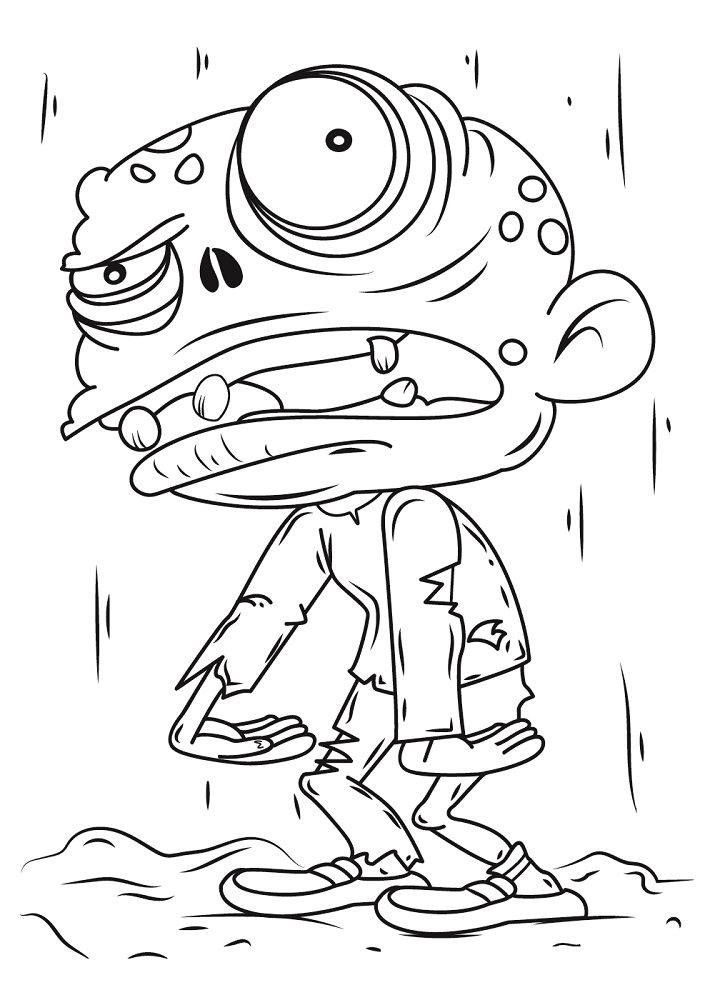 zombie coloring pages kids face