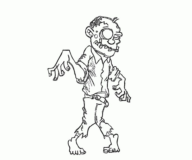 zombie coloring pages kids