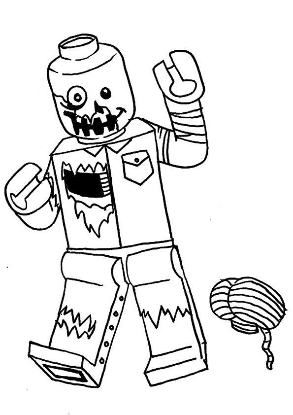 zombie coloring pages lego