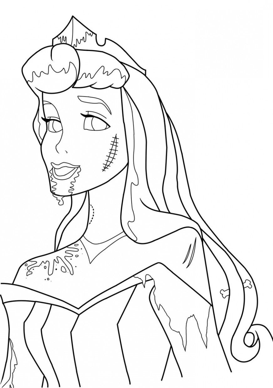 Zombie Disney Coloring Pages