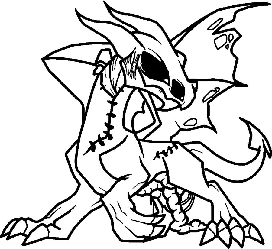 zombie dragon coloring pages