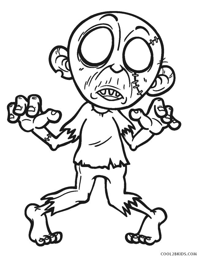 zombie dumb coloring pages