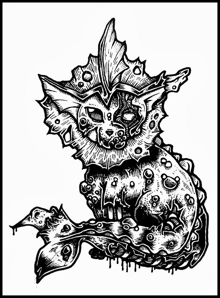 zombie eevee coloring pages