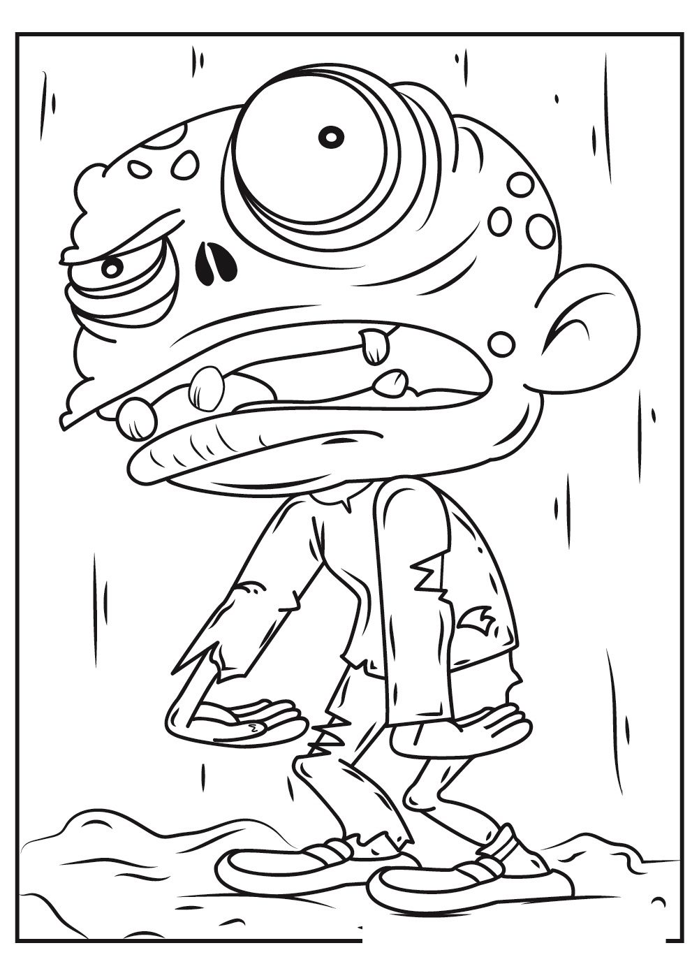zombie halloween coloring pages