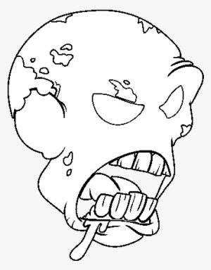zombie head coloring pages