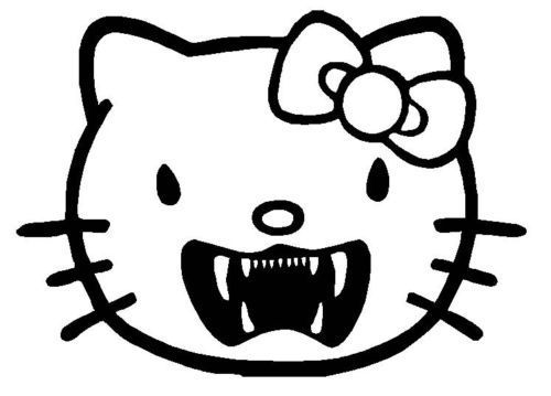 zombie hellokitty coloring pages