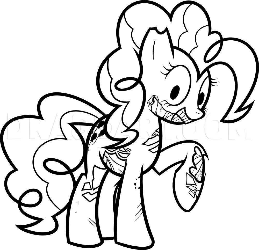 zombie my little pony coloring pages