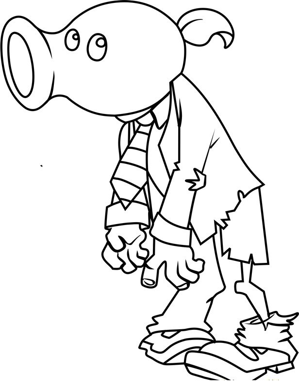 zombie plants coloring pages