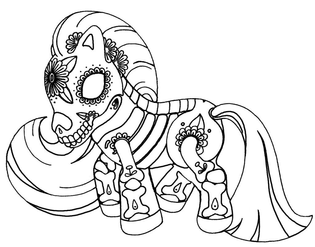 zombie ponies coloring pages