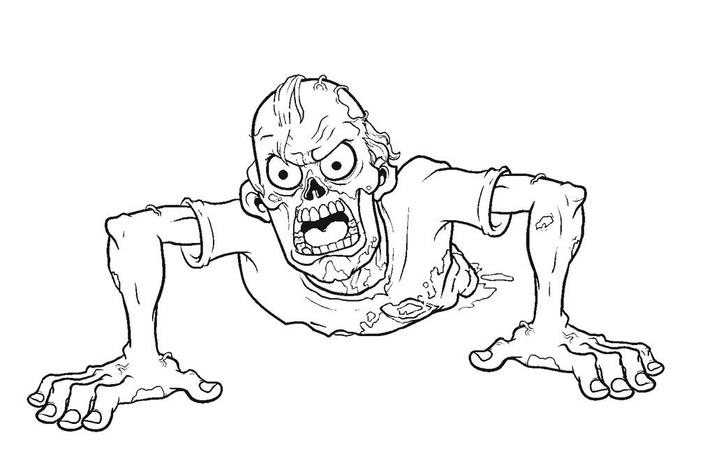 zombie rush printable coloring pages