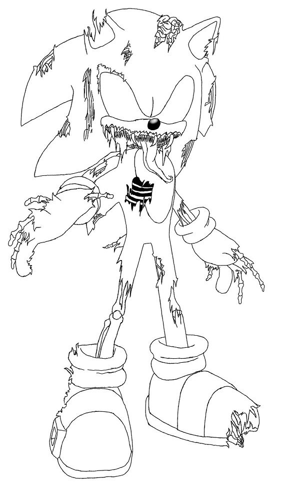 zombie sonic coloring pages