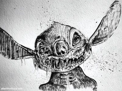zombie stich coloring pages