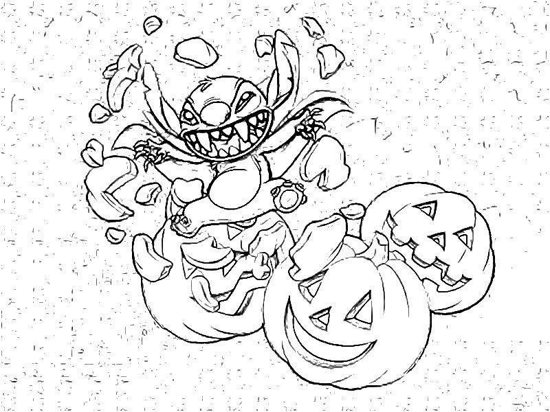 zombie stitch coloring pages