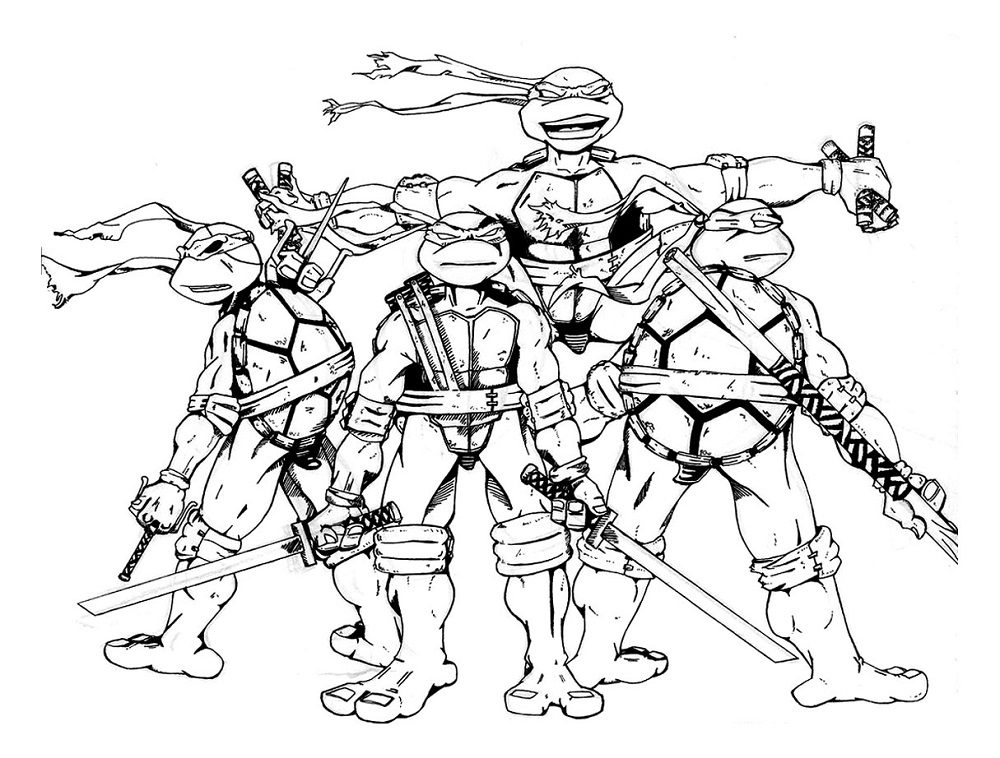 zombie tmnt coloring pages