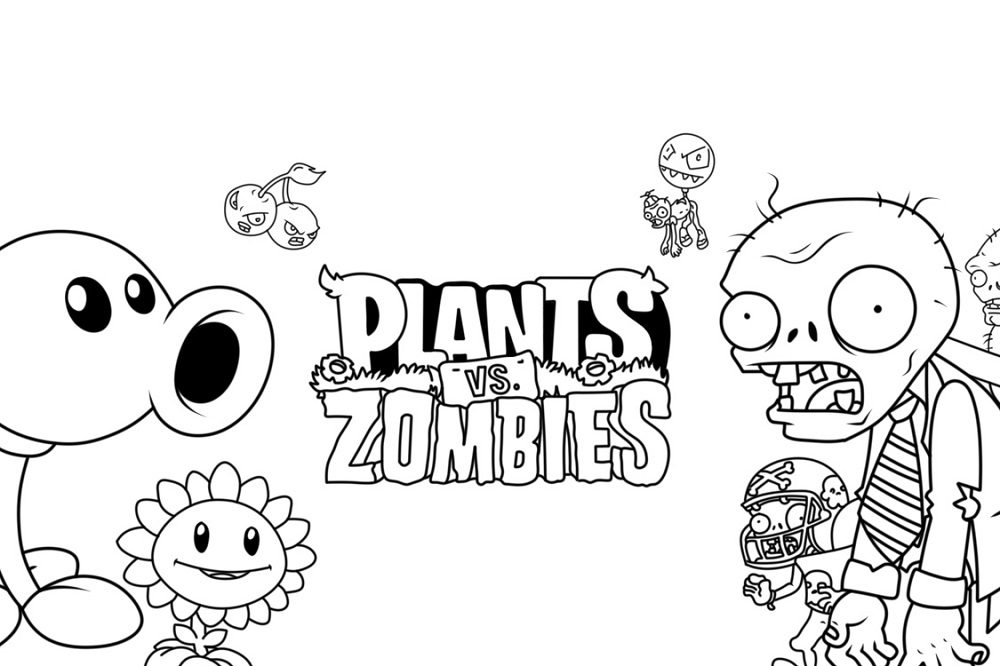 zombie video game coloring pages