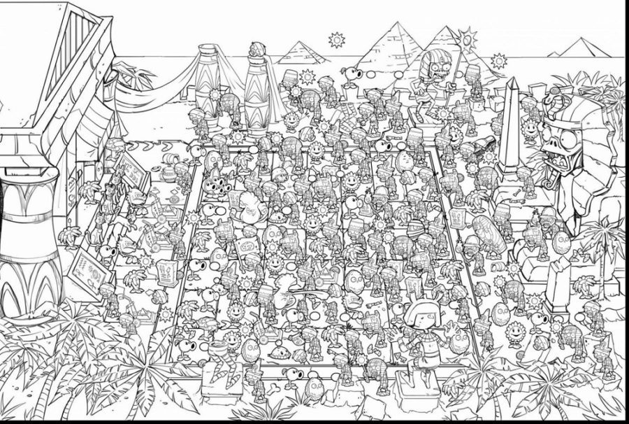 zomboss plants versus zombie plants vs zombies coloring pages