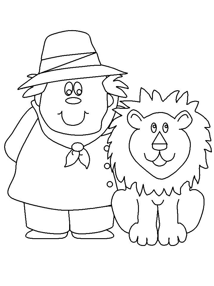 Zookeeper People Coloring Pages